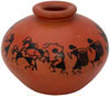 Terracotta Vase Hand made Warli Painted Decorative Art
