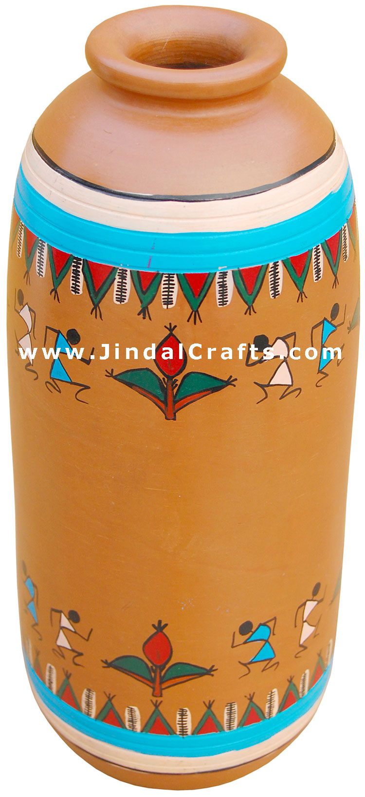 Vase Handmade Hand Painted Artifact from India Heritage