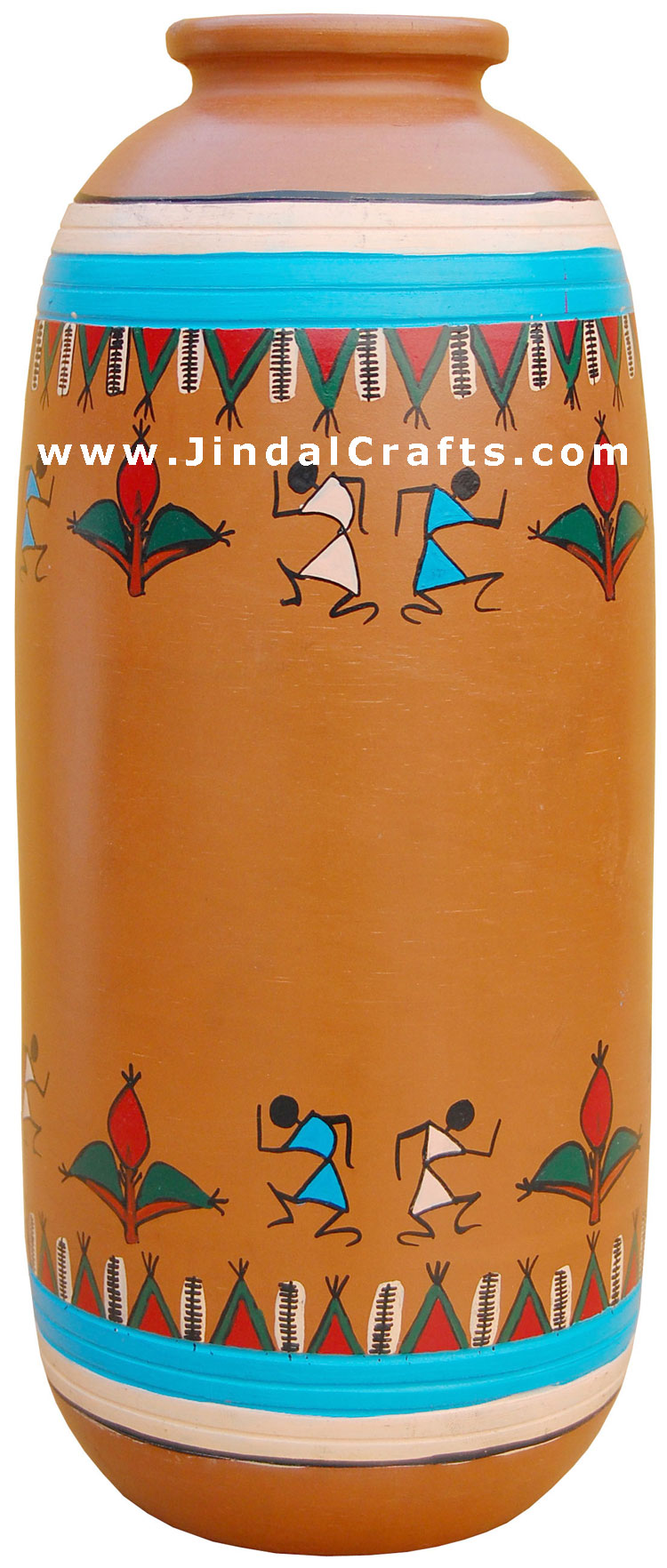 Vase Handmade Hand Painted Artifact from India Heritage