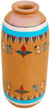 Vase Handmade Hand Painted Artifact from India Heritage