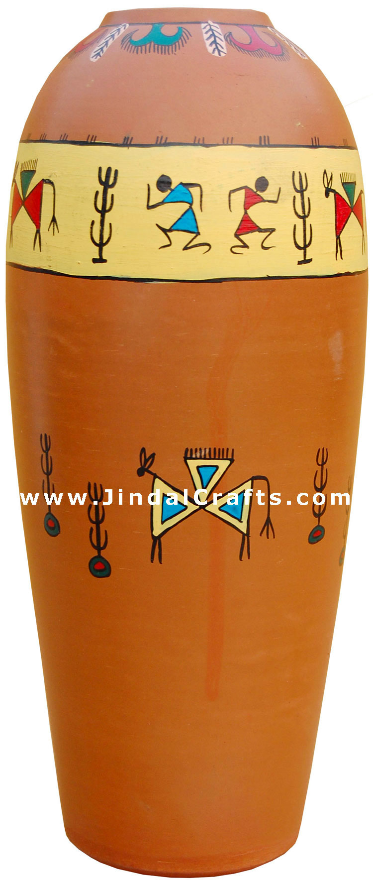 Vase Handmade Hand Painted Artifact from India Heritage