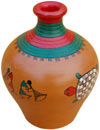 Vase Handmade Hand Painted Artifact from India Heritage