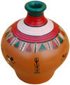 Vase Handmade Hand Painted Artifact from India Heritage