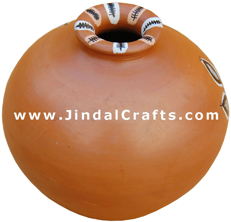Vase Handmade Hand Painted Artifact from India Heritage
