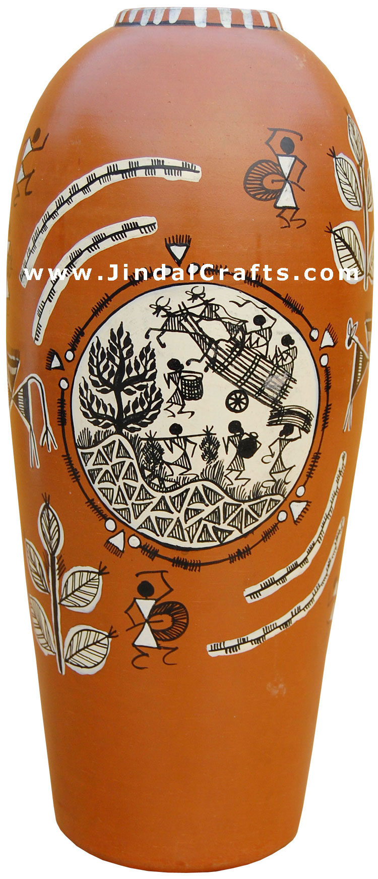 Vase Handmade Hand Painted Artifact from India Heritage