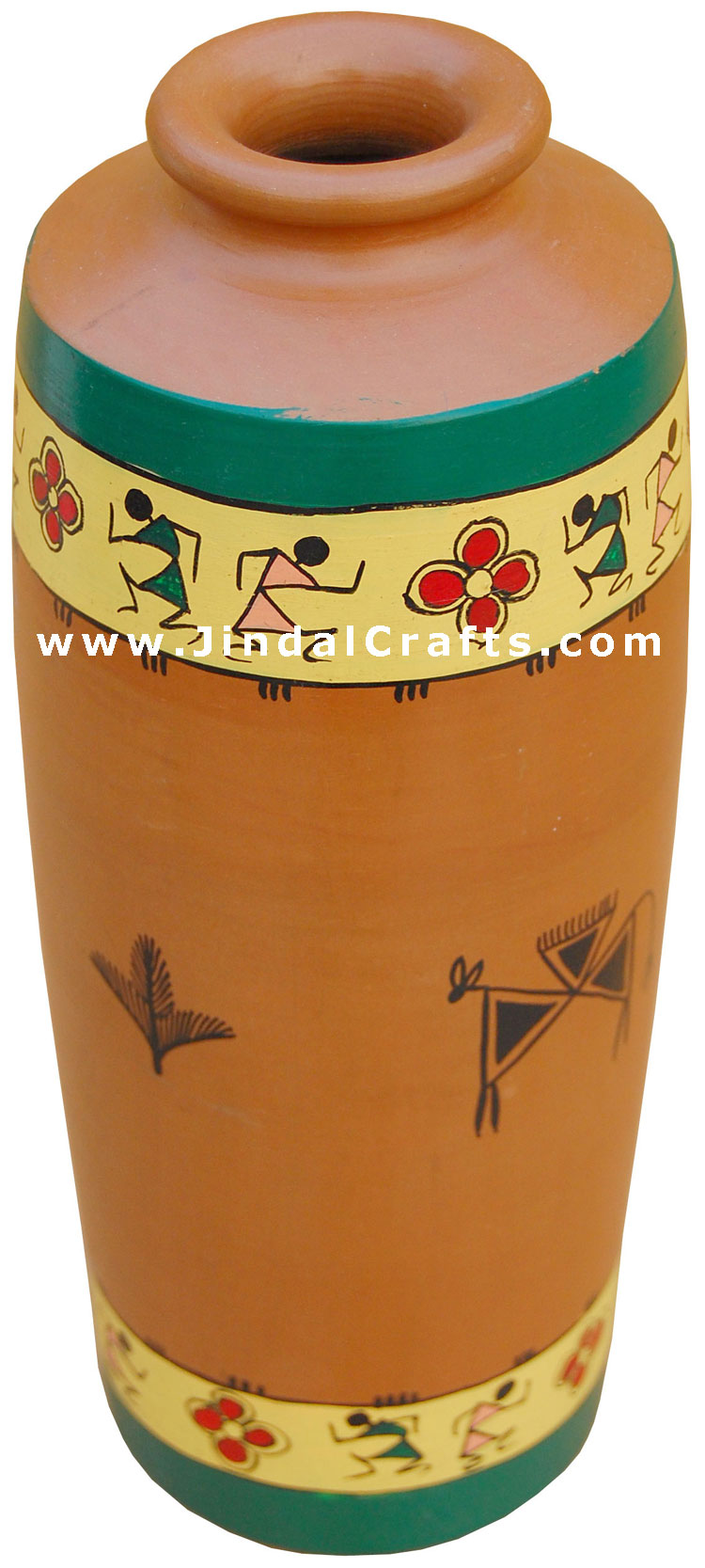 Vase Handmade Hand Painted Artifact from India Heritage