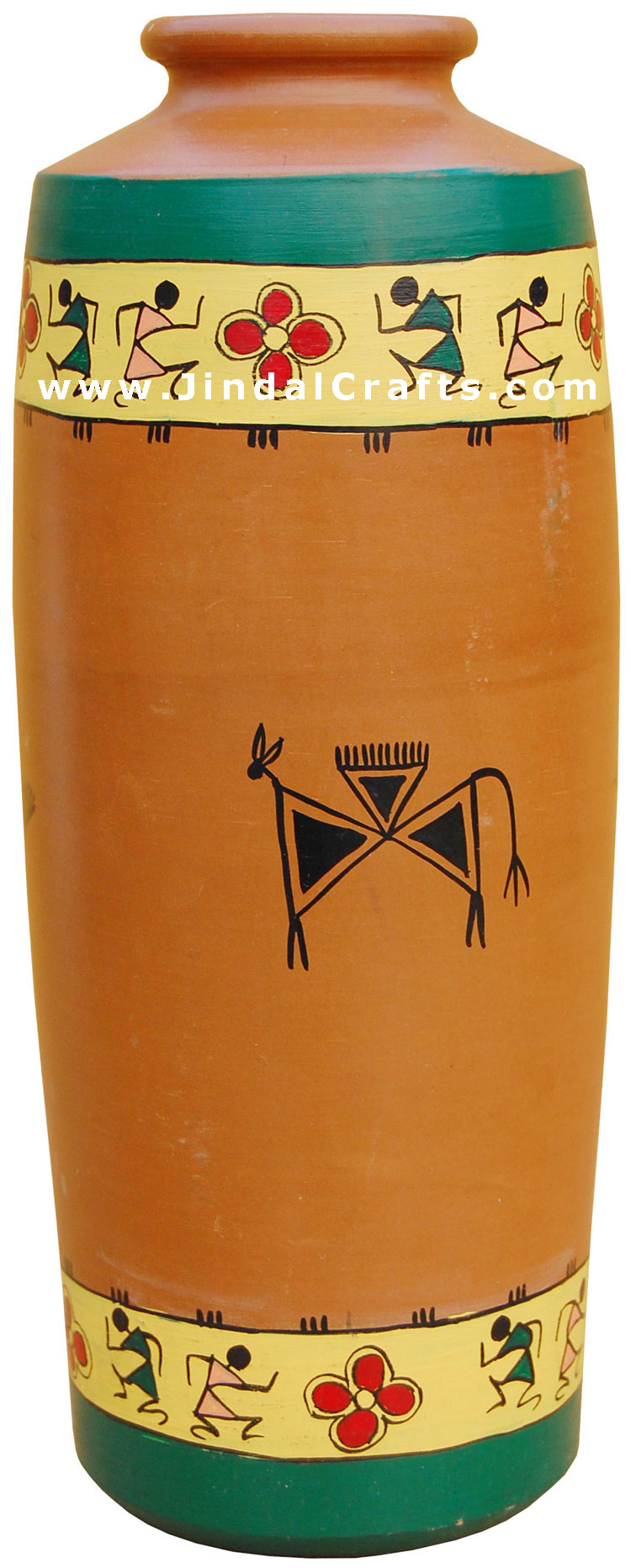 Vase Handmade Hand Painted Artifact from India Heritage