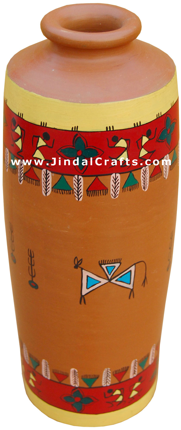 Vase Handmade Hand Painted Artifact from India Heritage