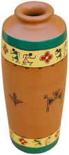 Vase Handmade Hand Painted Artifact from India Heritage