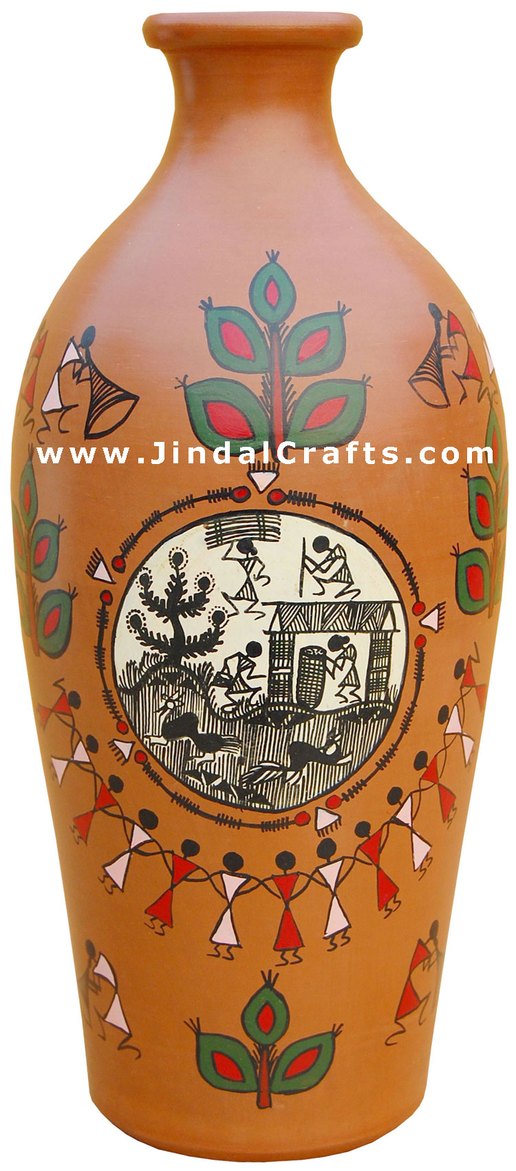Vase Handmade Hand Painted Artifact from India Heritage