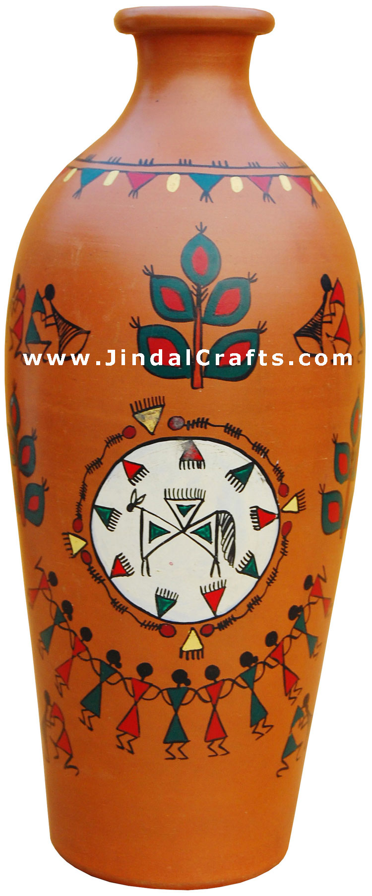 Vase Handmade Hand Painted Artifact from India Heritage