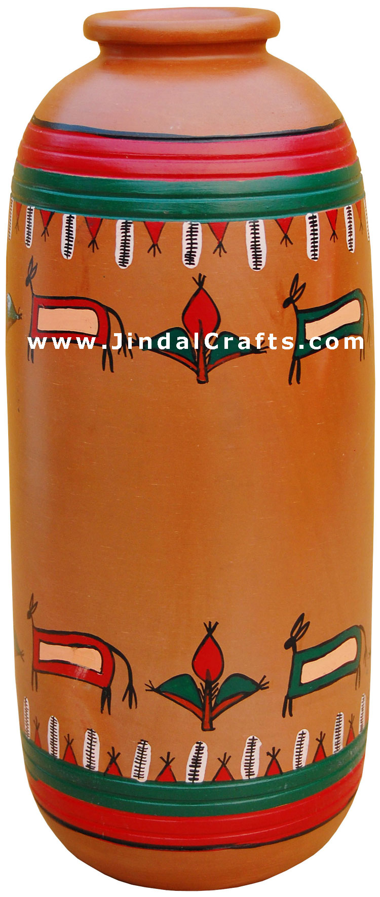 Vase Handmade Hand Painted Artifact from India Heritage