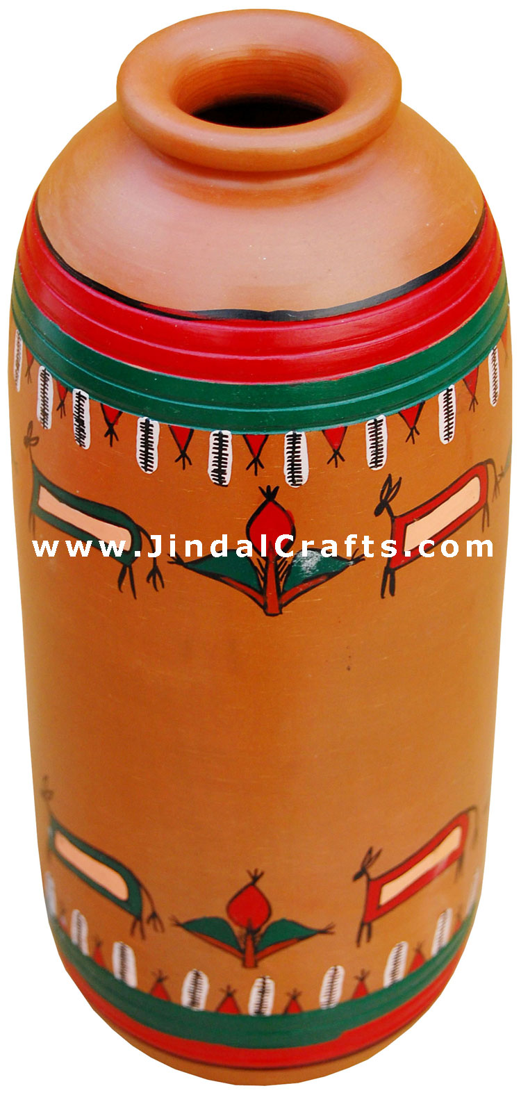 Vase Handmade Hand Painted Artifact from India Heritage