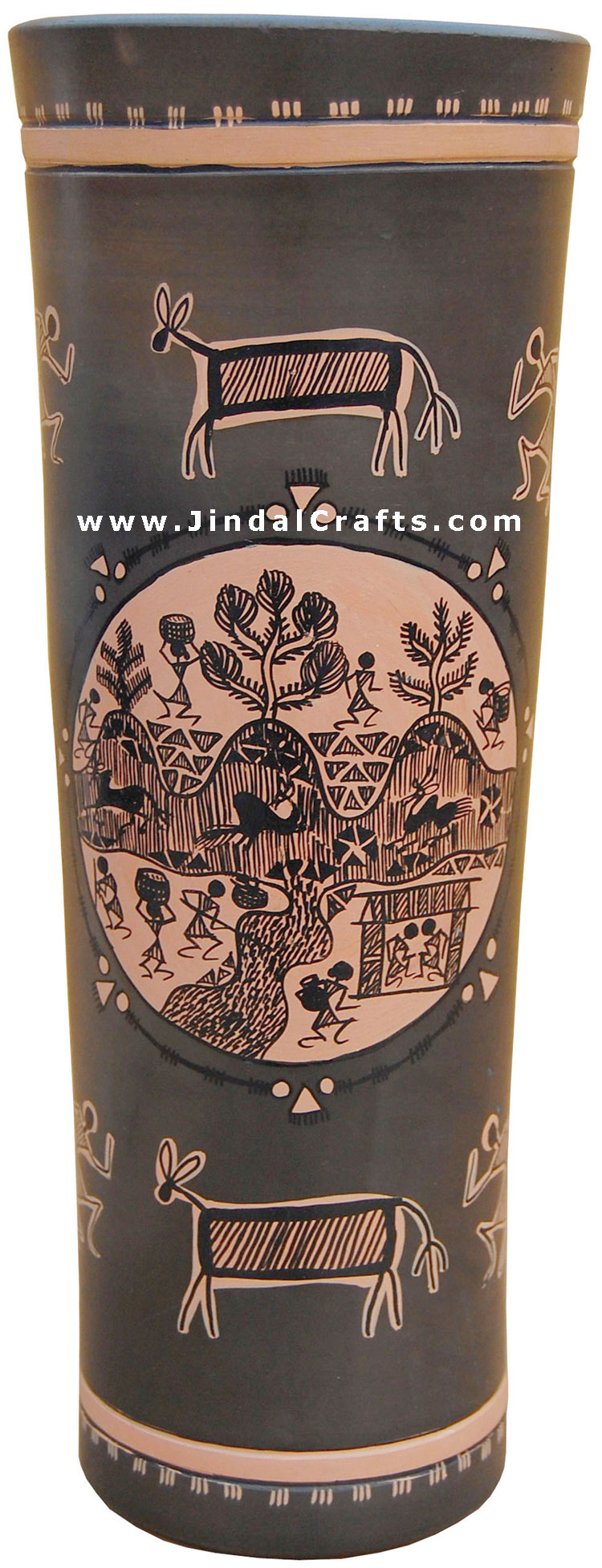 Vase Handmade Hand Painted Artifact from India Heritage