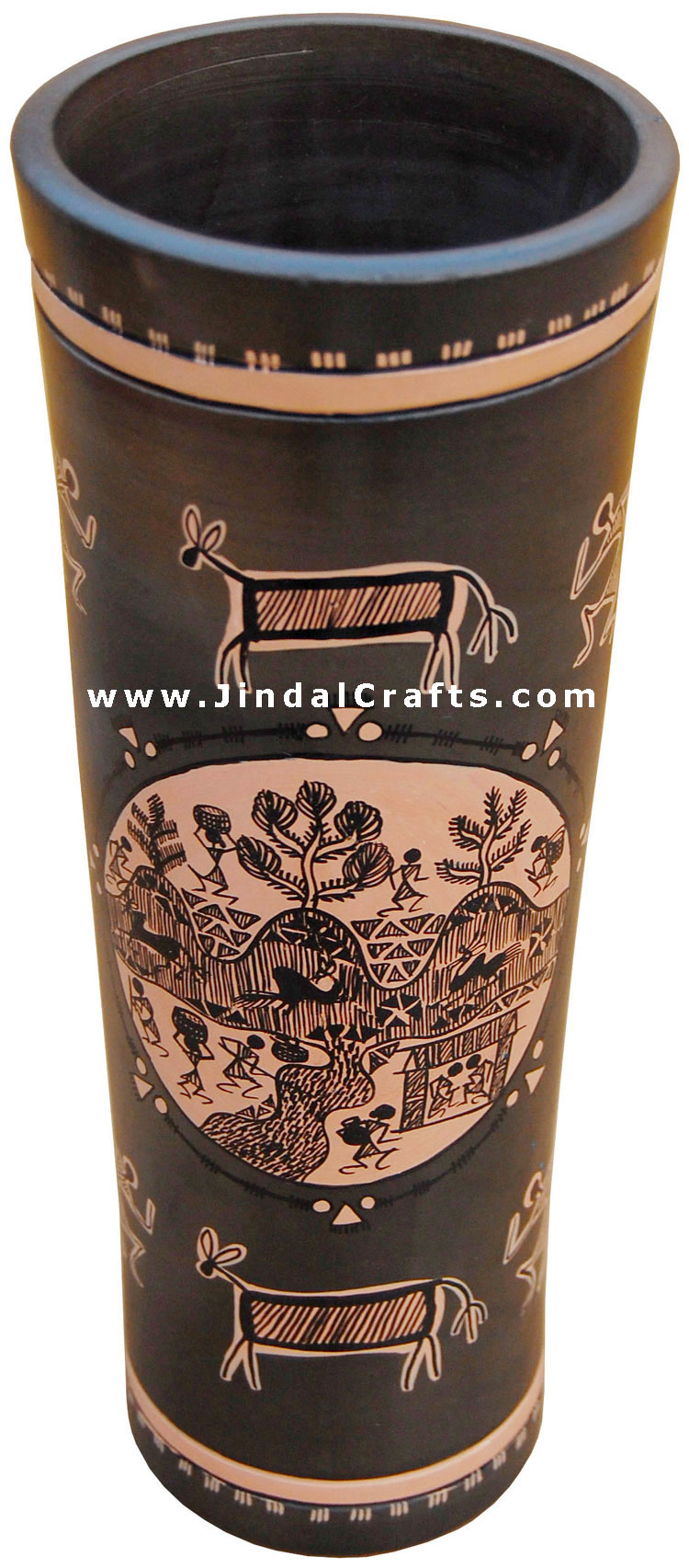 Vase Handmade Hand Painted Artifact from India Heritage