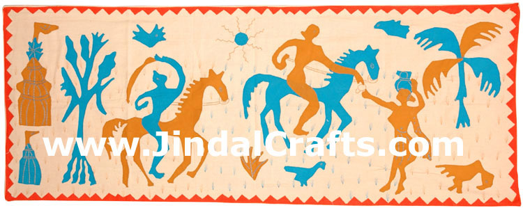 Wall Hanging - Handmade Applique Patch Work from India
