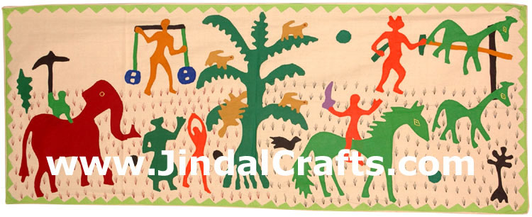 Wall Hanging - Handmade Applique Patch Work from India