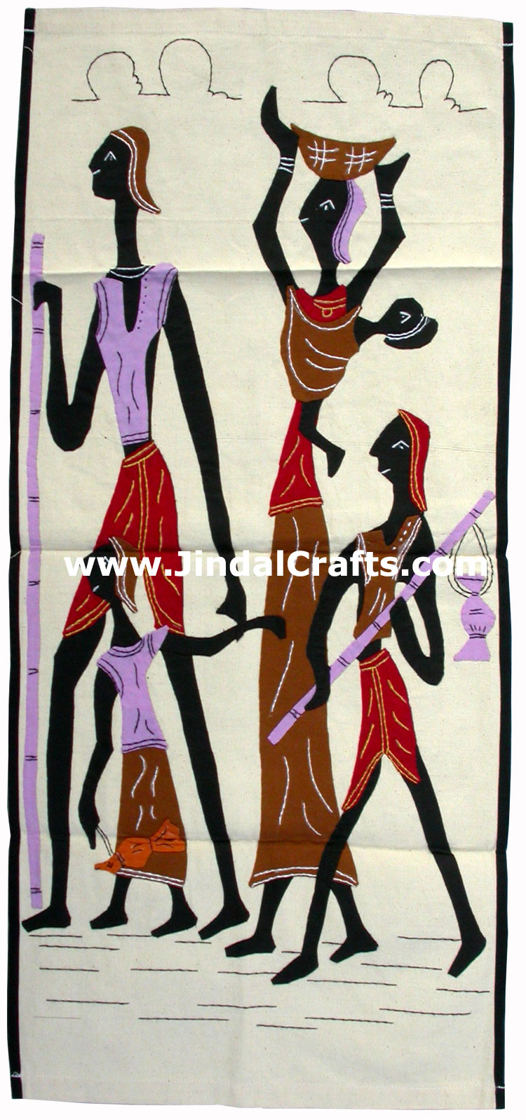 Wall Hanging - Handmade Applique Patch Work from India