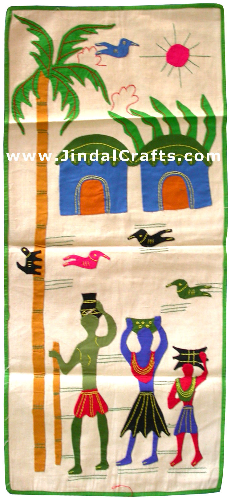 Wall Hanging - Handmade Applique Patch Work from India