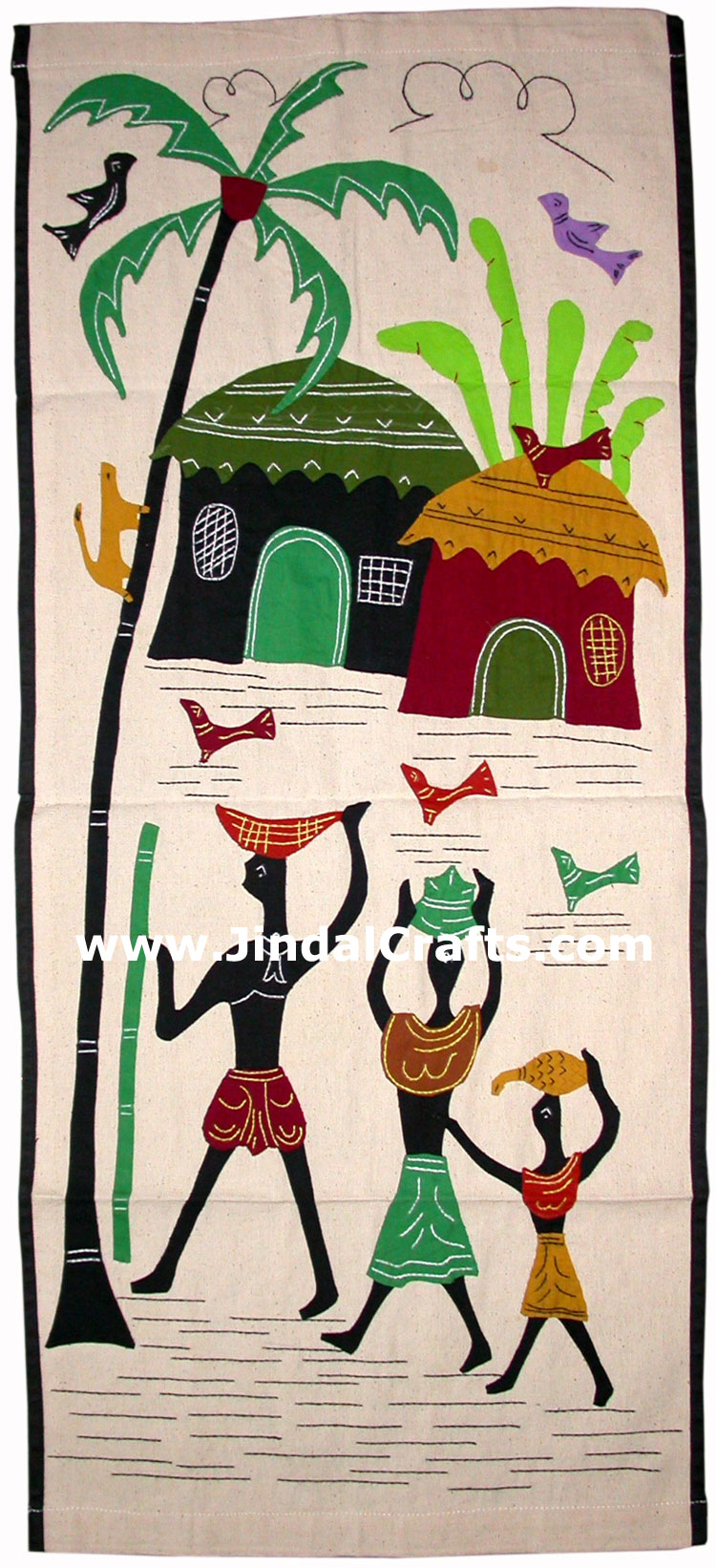 Wall Hanging - Handmade Applique Patch Work from India