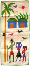 Wall Hanging - Handmade Applique Patch Work from India