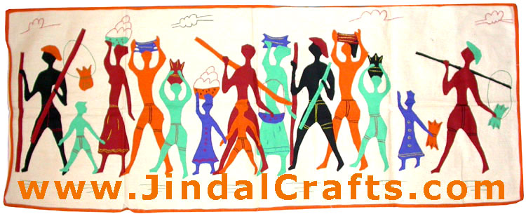 Wall Hanging - Handmade Applique Patch Work from India