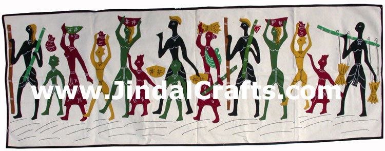 Wall Hanging - Handmade Applique Patch Work from India