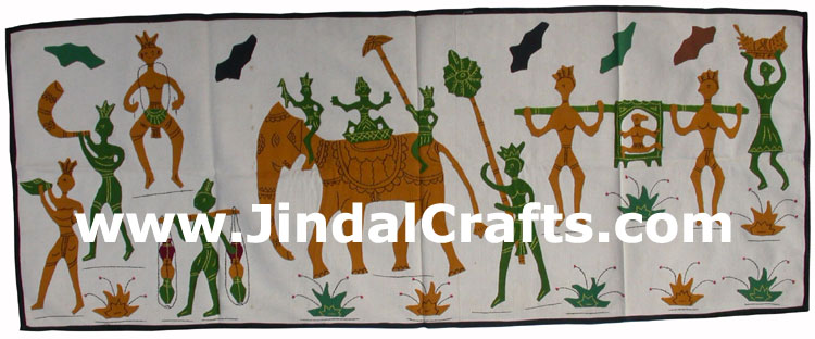Wall Hanging - Handmade Applique Patch Work from India