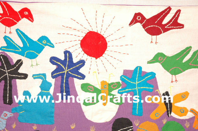 Wall Hanging - Handmade Applique Patch Work from India