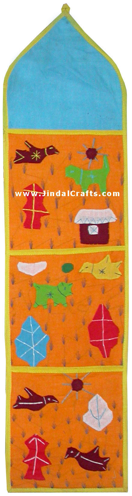 Magazines Holder - Handmade Applique Patch Work India