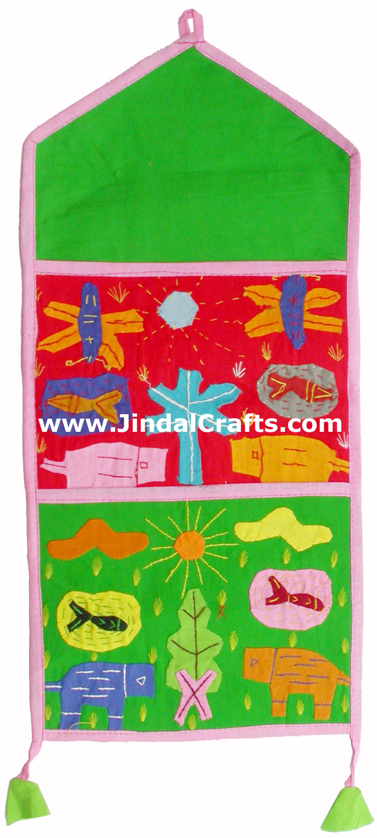 Magazines Holder - Handmade Applique Patch Work India