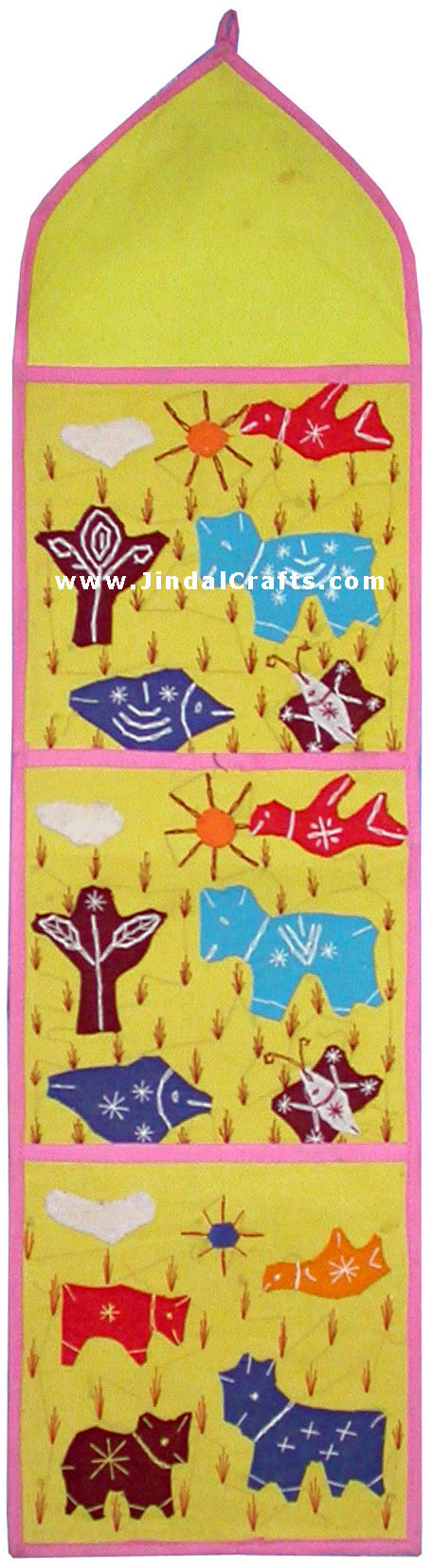 Magazines Holder - Handmade Applique Patch Work India