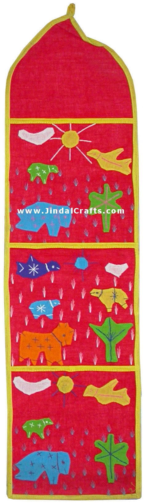 Magazines Holder - Handmade Applique Patch Work India