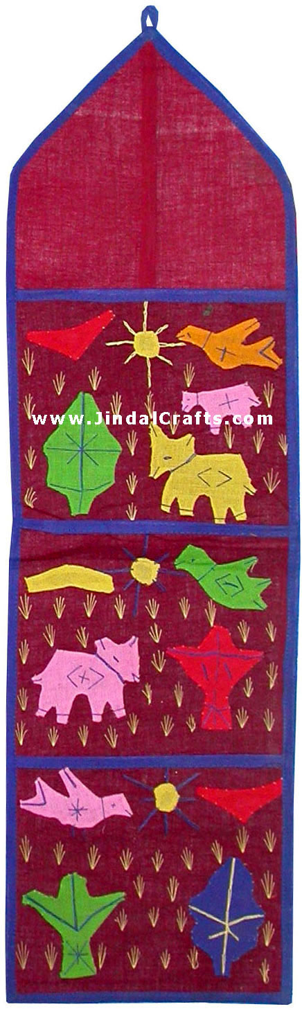 Magazines Holder - Handmade Applique Patch Work India
