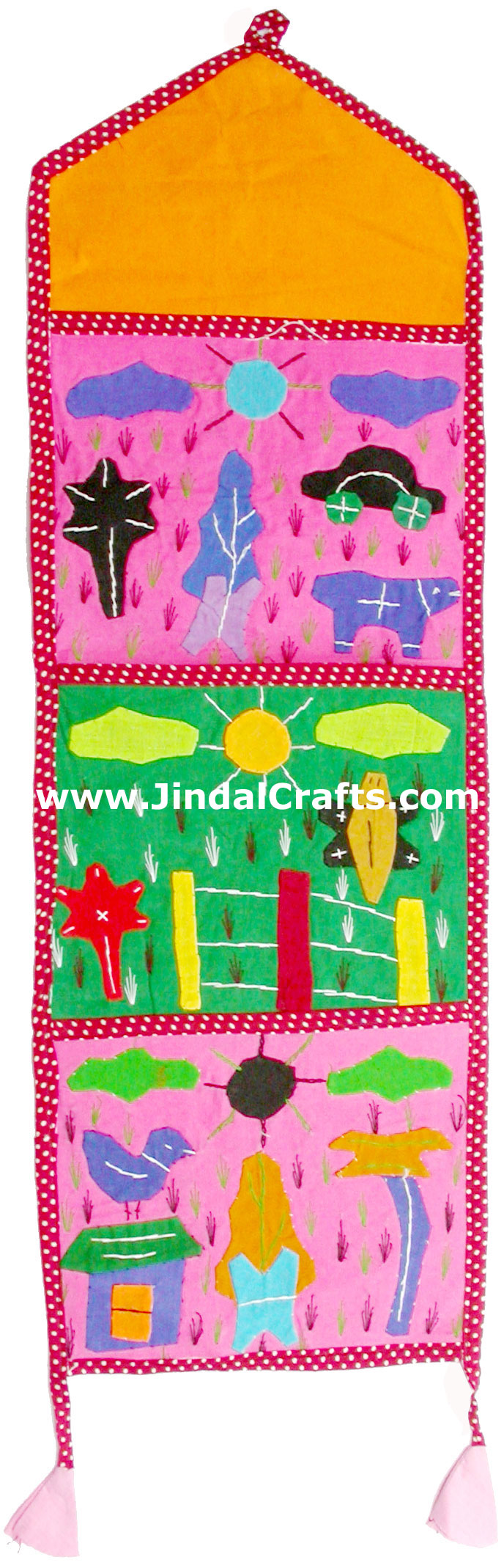 Magazines Holder - Handmade Applique Patch Work India