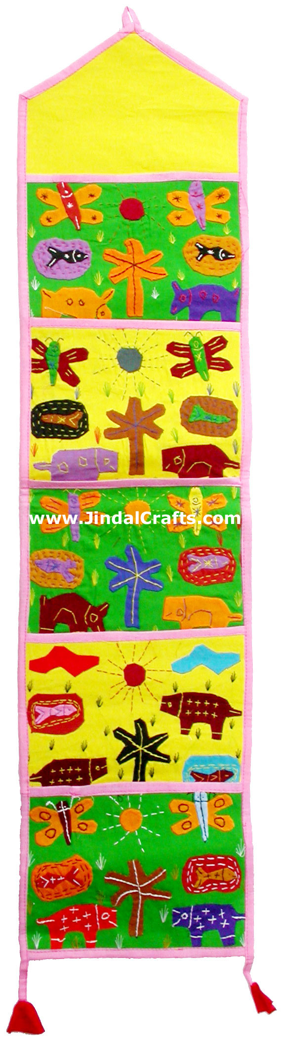 Magazines Holder - Handmade Applique Patch Work India