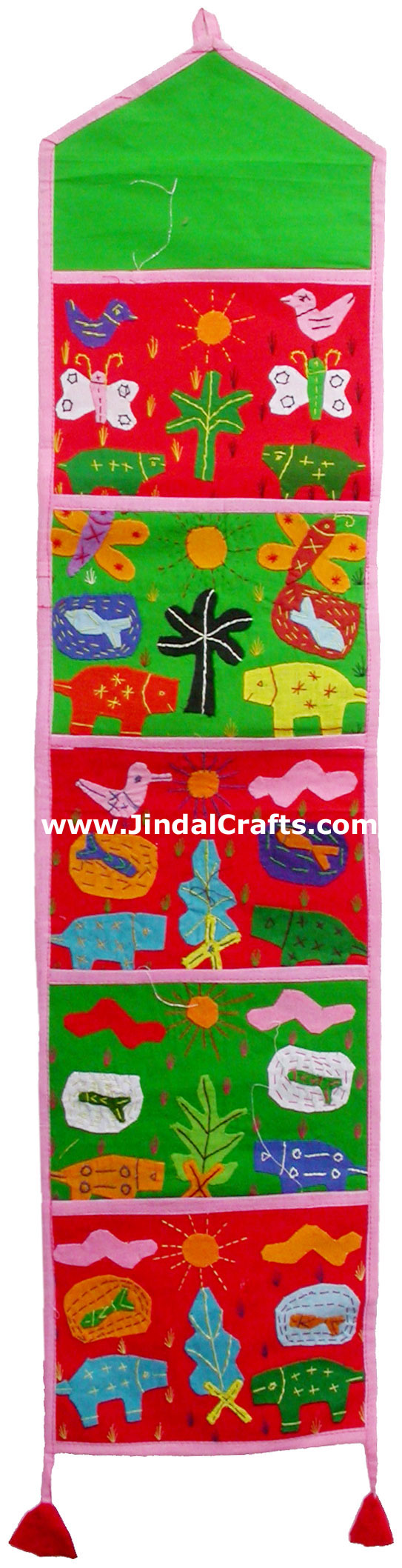Magazines Holder - Handmade Applique Patch Work India
