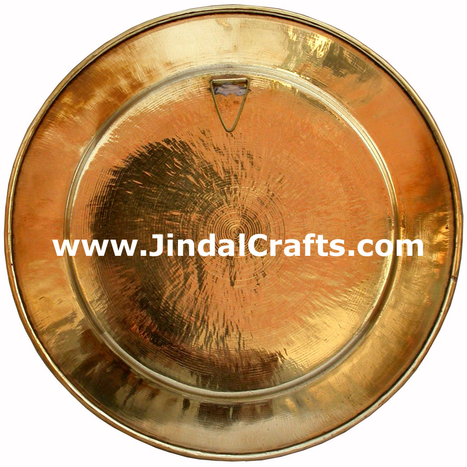 Brass Taj Mahal Hanging Plate - Indian Meenakaari Artifact Art Craft Handicraft