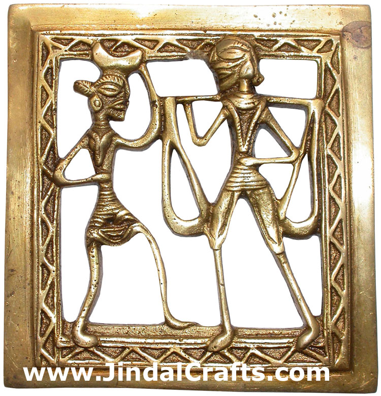 Brass Tribal Wall Hanging India Artifacts