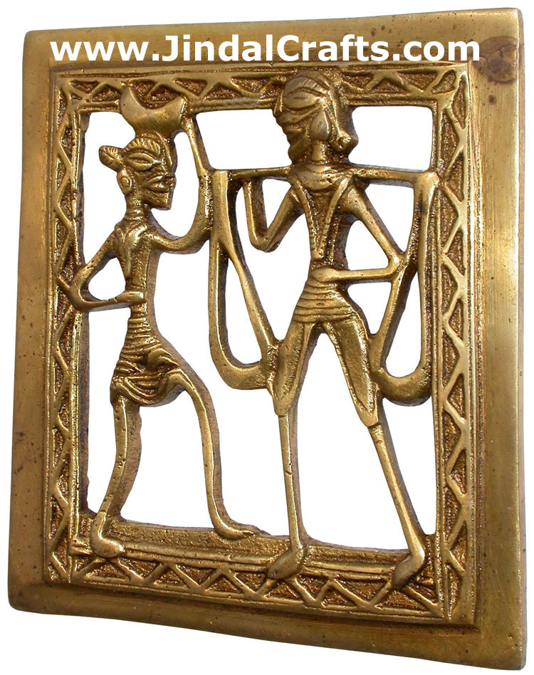 Brass Tribal Wall Hanging India Artifacts