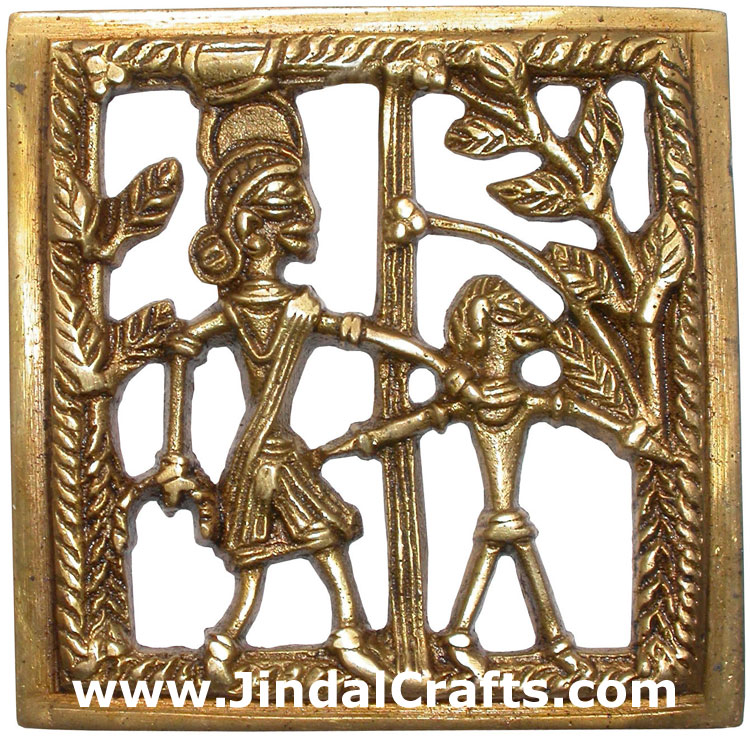 Brass Tribal Wall Hanging India Artifacts