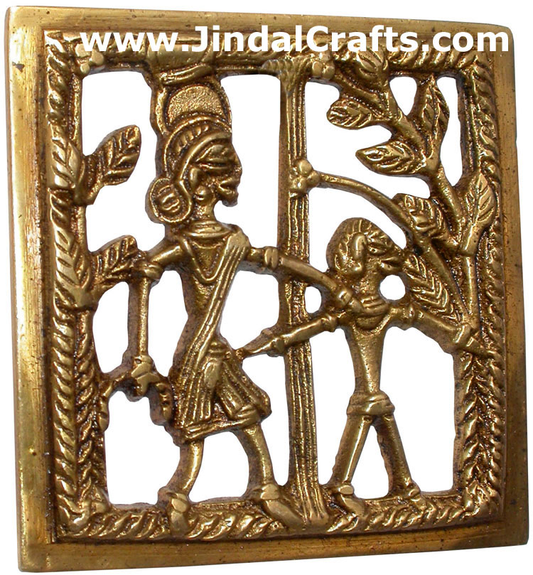 Brass Tribal Wall Hanging India Artifacts