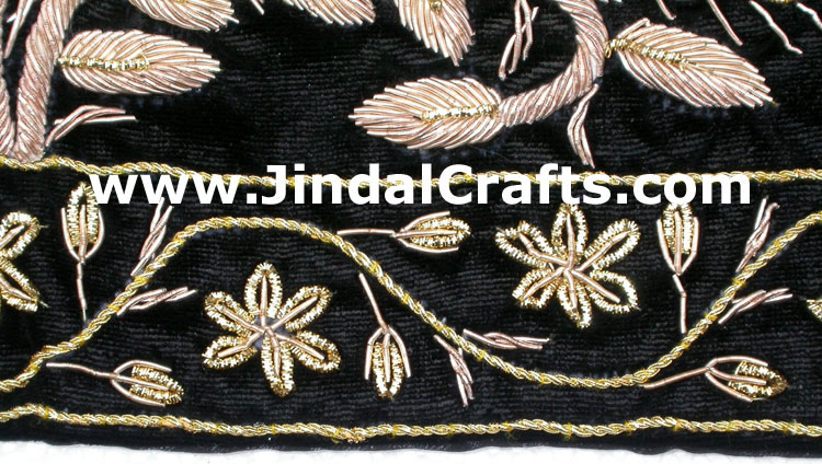 Cushion Cover - Hand Embroidery Jari Zari Work India