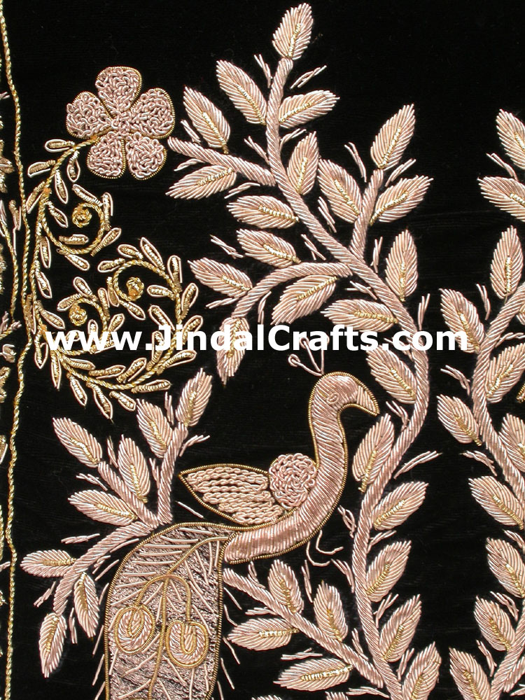 Cushion Cover - Hand Embroidery Jari Zari Work India