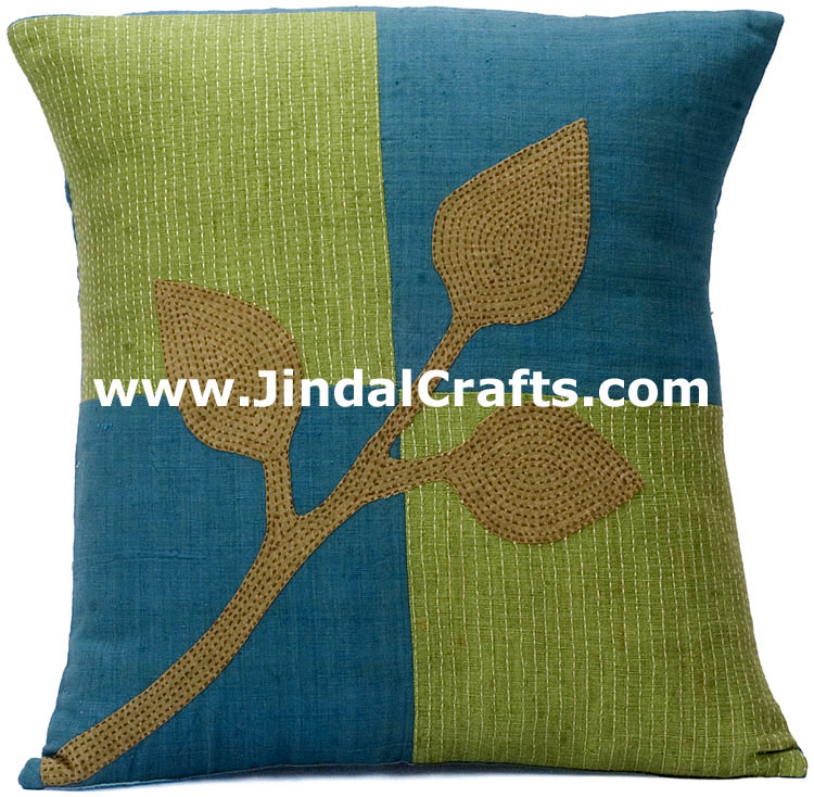 Hand Embroidered Designer Cushion Cover Indian Bedding