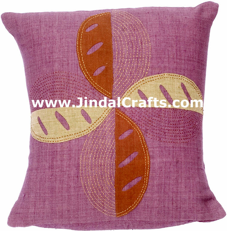 Hand Embroidered Designer Cushion Cover Indian Bedding