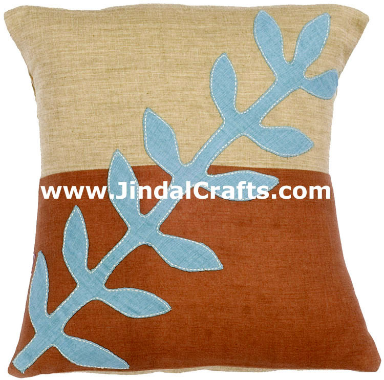 Hand Embroidered Designer Cushion Cover Indian Bedding