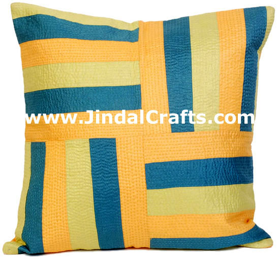 Hand Embroidered Designer Cushion Cover Indian Bedding
