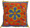 Ethnic Cushion Cover - Rich Indian Hand Stitched Colourful Art Hand Work