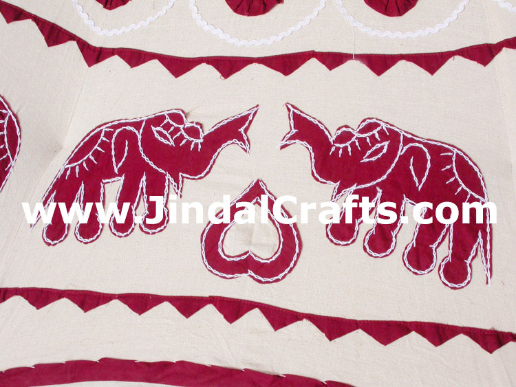 Colorful Hand Embroidered Garden Parasols India Applique Decorative Art Folding